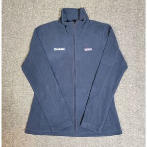 Patagonia Women’s M Full Zip Fleece Jacket Navy Chobani Logo STY25416